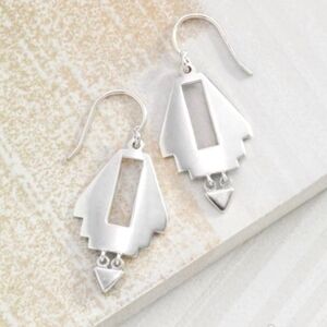 Rare Silpada 925 Sterling Silver Adobe Steps Earrings W3373